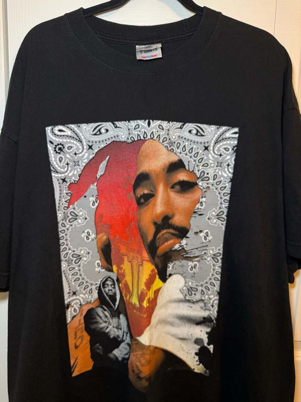 Shaka Wear Tupac Shakur Graphic T-Shirt Black Size 3XL Exodus 1831